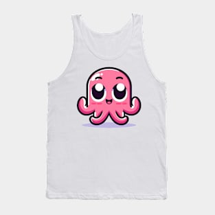 Pink funny octopus Tank Top